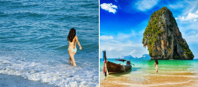 Photoshopped Vacation Photo Before & After